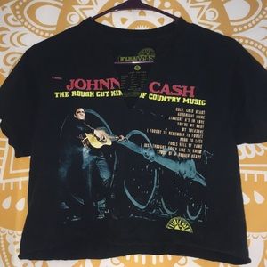 Vintage Johnny Cash Cropped Tee
